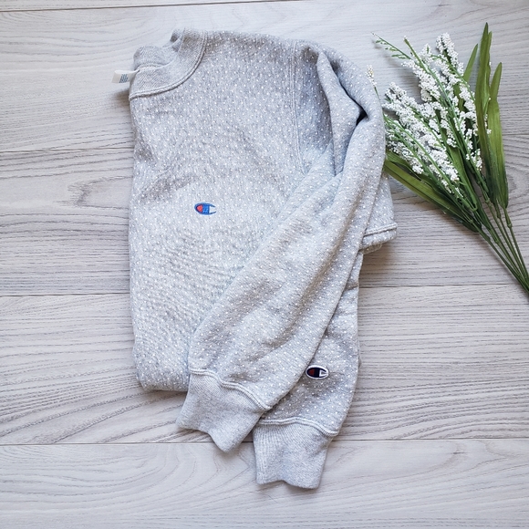 CHAMPION Crewneck Pullover grey w/ white C8 - Picture 2 of 7